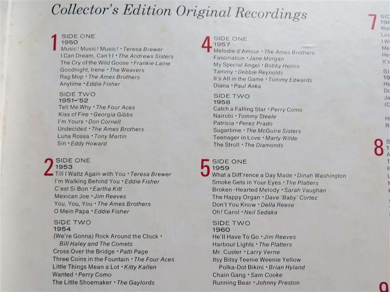 Music 0f the 50's & 60's - 9 x Vintage Vinyl LP Box Set - VG