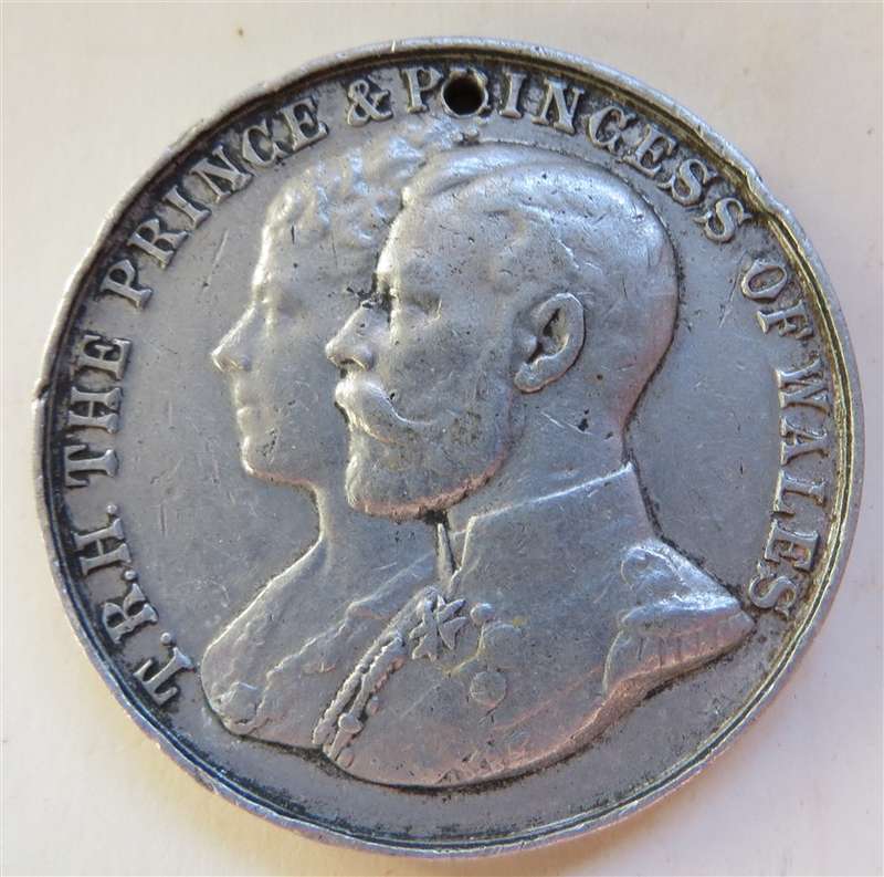 1910 Union of South Africa - Prince & Princess of Wales Medallion
