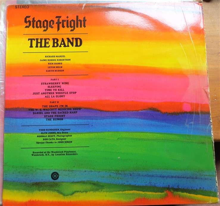 Stage Fright - The Band - Vintage Vinyl LP - VG