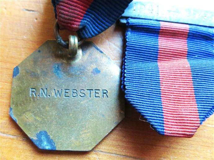 1944-1949 Safe Driving Medal Award  to R.N Webster