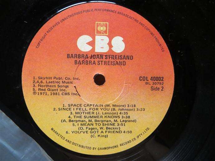 Vintage LP - Barbara Joan Streisand
