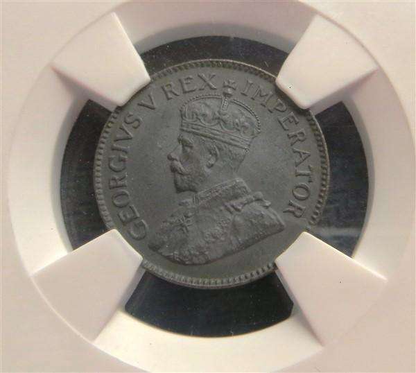 1928 SA Union 1/4d Quarter Penny AU50 Graded