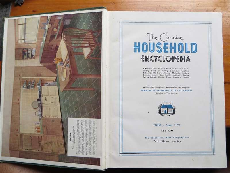 The Concise Household Encyclopaedia Vol.1 - Vintage Hardcover