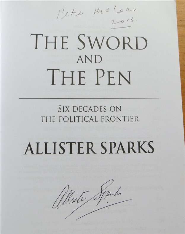 The Sword and the Pen - Allister Sparks - Signed Copy