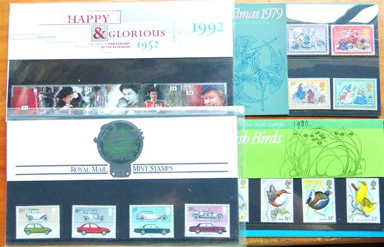 4 x GB Mint Stamp Set Packs - 1 Bid for All