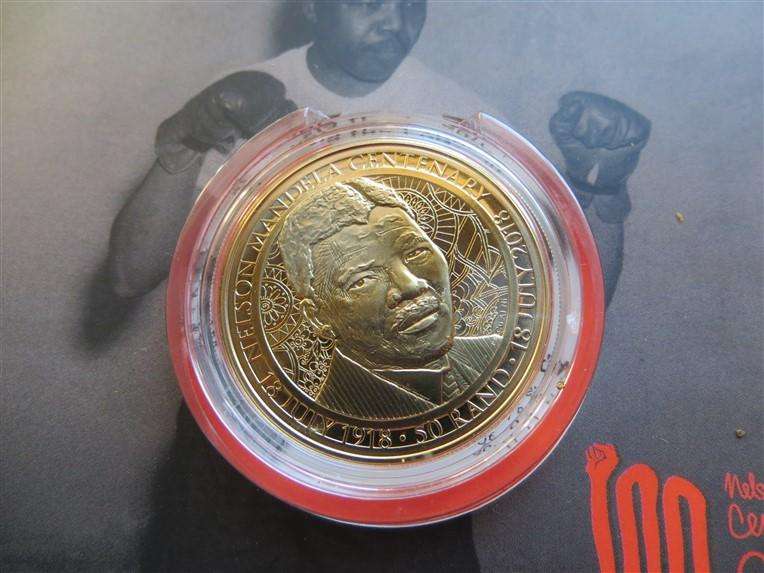 2018 Crown Size Nelson Mandela Centenary R50 Coin Uncirculated + Certificate