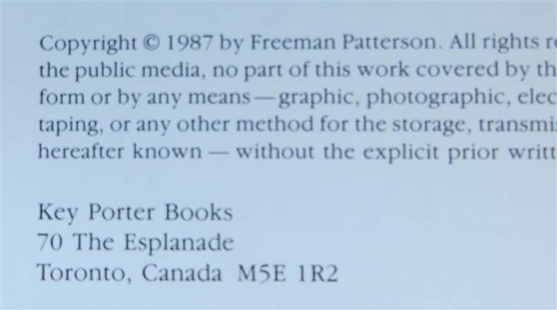 Portraits of Earth - Freeman Patterson - Great Pics - Large Hardcover with damaged Cover