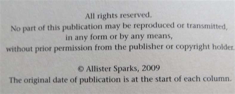 First Drafts - Allister Sparks