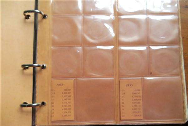 Vintage Bickels Coin Album & Coin Pages for Year Sets - 1947 to 1970 with Mintage Card Inserts