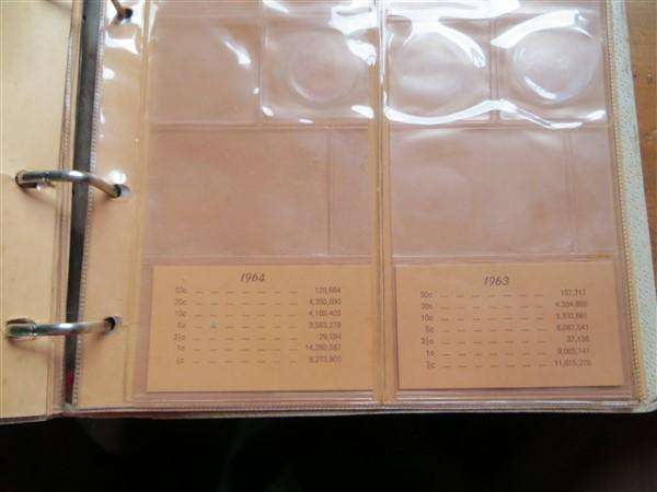 Vintage Bickels Coin Album & Coin Pages for Year Sets - 1947 to 1970 with Mintage Card Inserts