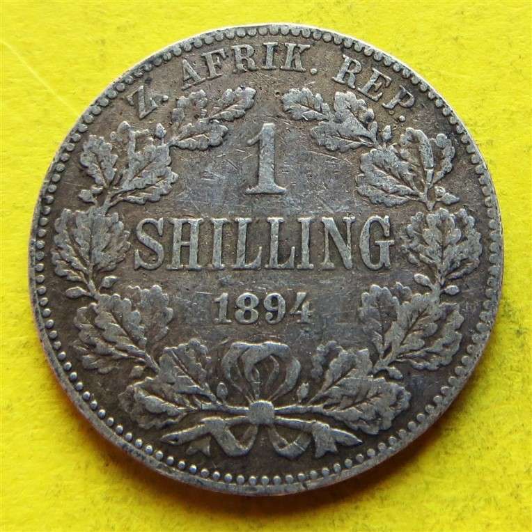 1894 ZAR 0.925 Silver 1/ Shilling Pence Coin