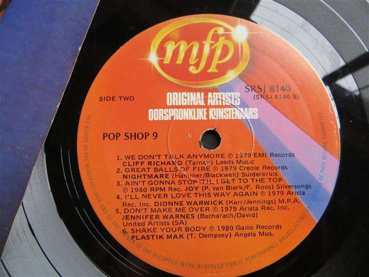 Pop Shop Vol.9 - Vintage Vinyl LP - VG