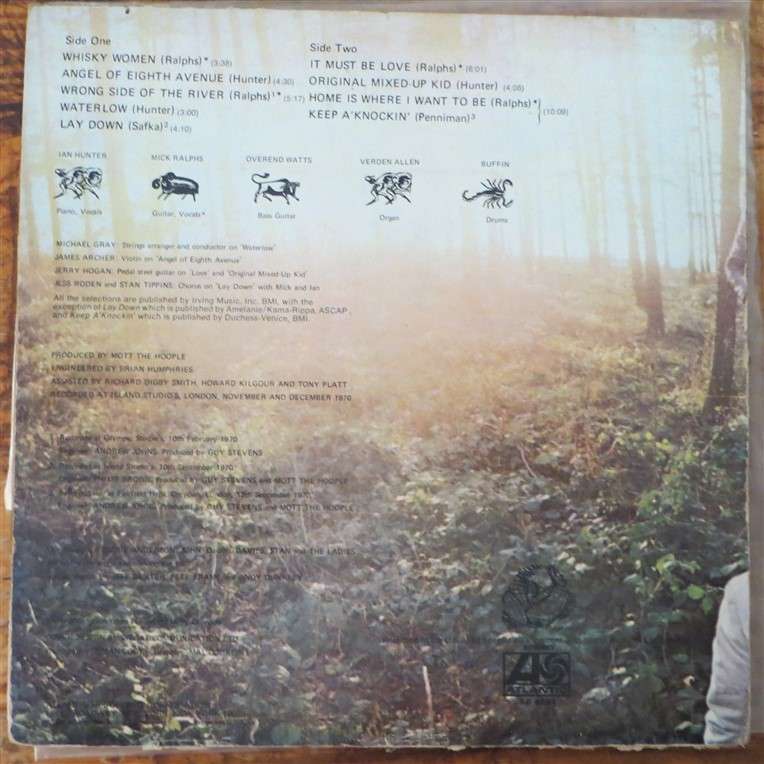Mott the Hoople - Wildlife Vintage Vinyl LP - VG