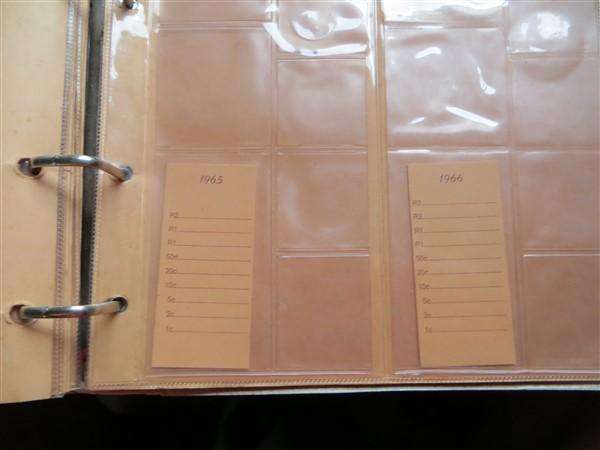 Vintage Bickels Coin Album & Coin Pages for Year Sets - 1947 to 1970 with Mintage Card Inserts
