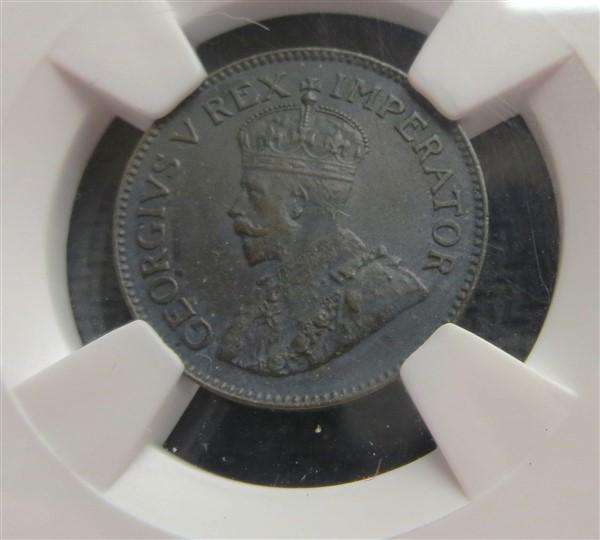1935 SA Union 1/4d Quarter Penny AU50 Graded