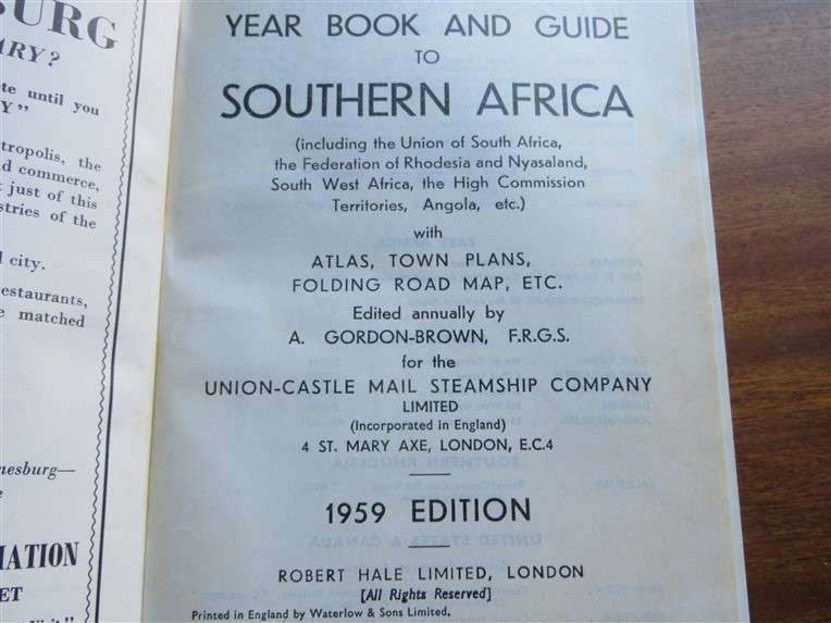 1959 -  The Castle Union Line - Guide to South Africa