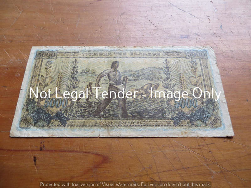 1942 Greece - 5000 Drachma Bank note