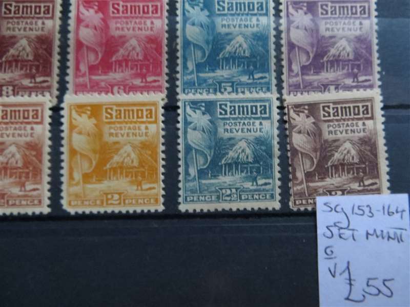 Samoa Mint Set on Card SG.153-164