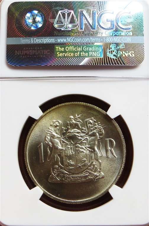1969 Dr.Donges Afrikaans R1 Silver NGC MS64
