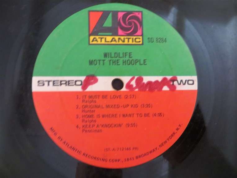 Mott the Hoople - Wildlife Vintage Vinyl LP - VG