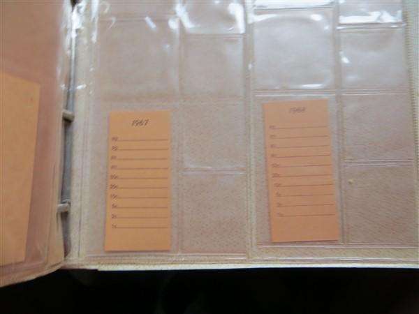 Vintage Bickels Coin Album & Coin Pages for Year Sets - 1947 to 1970 with Mintage Card Inserts