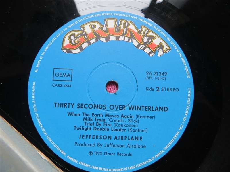 Jefferson Airplane - 30 Seconds over Winterland - Vintage Vinyl LP VG