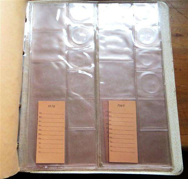 Vintage Bickels Coin Album & Coin Pages for Year Sets - 1947 to 1970 with Mintage Card Inserts