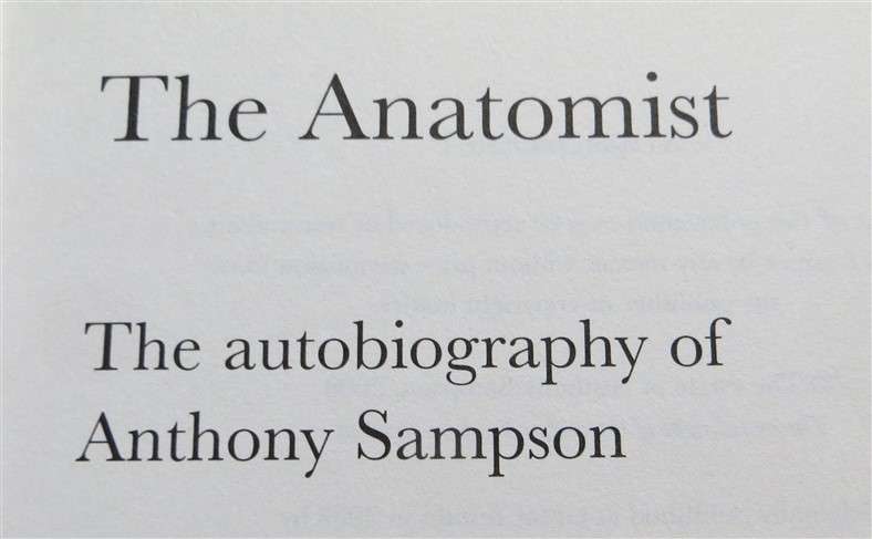 The Anatomist - Anthony Sampson - Hardcover