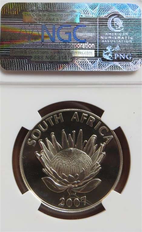2007 FW De Klerk Nobel Prize R1 Silver NGC MS67
