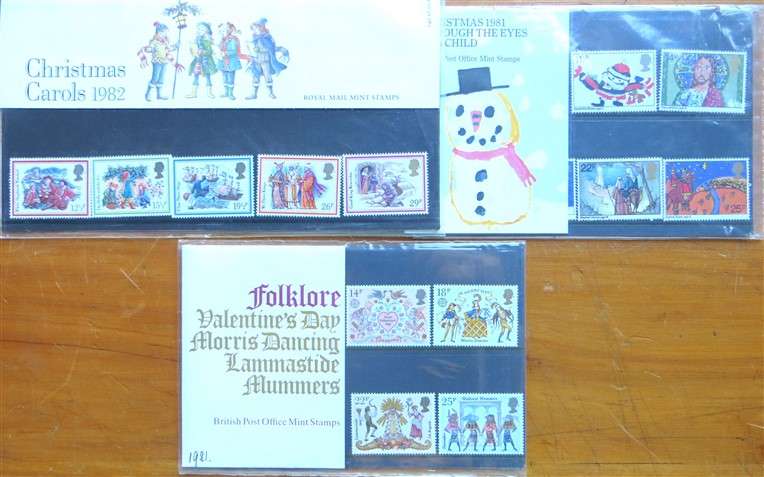 3 x GB Mint Stamp Set Packs - 1 Bid for All