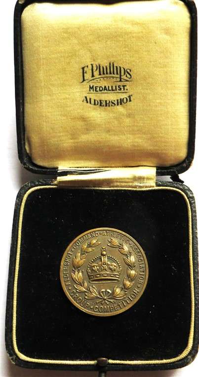 1931 Aldershot Command Inter Unit Athletics Medal - Pte Priestly - damage on Reverse