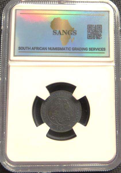 1935 SA Union 1/4d Quarter Penny XF45 Graded