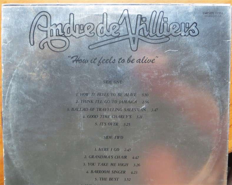 Andre De Villiers - How it Feels to be Alive - Vintage LP - VG