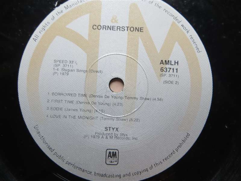 Styx - Cornerstone - Vintage Vinyl LP VG