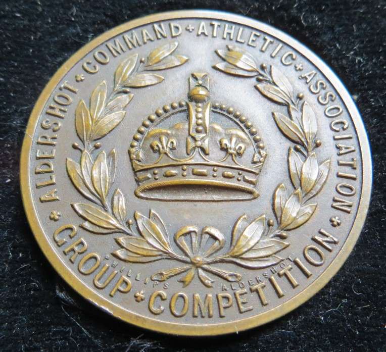 1931 Aldershot Command Inter Unit Athletics Medal - Pte Priestly - damage on Reverse