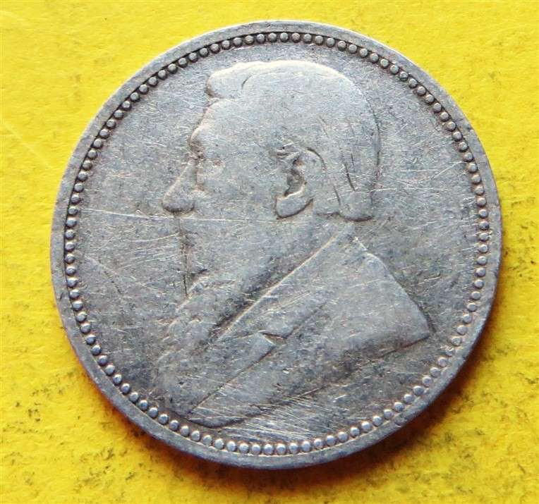 1894 ZAR 0.925 Silver 6d Six Pence Coin