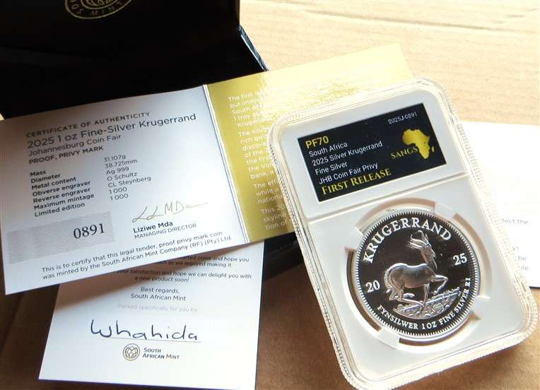2025 PF70 Silver Krugerrand First Release Graded