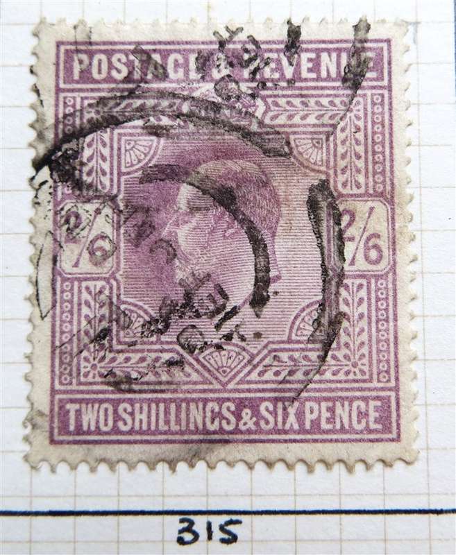 1911-13 Great Britain SG 315/316/317 2/6 Shillings Somerset House