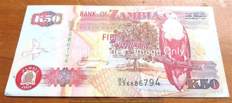 Zambia - 50 Kwacha Bank Note - BU03  6686794