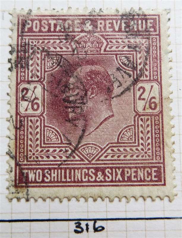 1911-13 Great Britain SG 315/316/317 2/6 Shillings Somerset House
