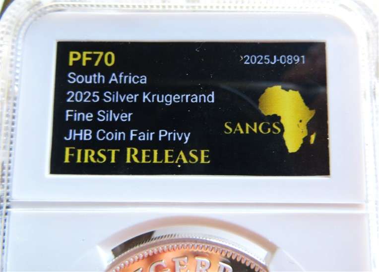 2025 PF70 Silver Krugerrand First Release Graded