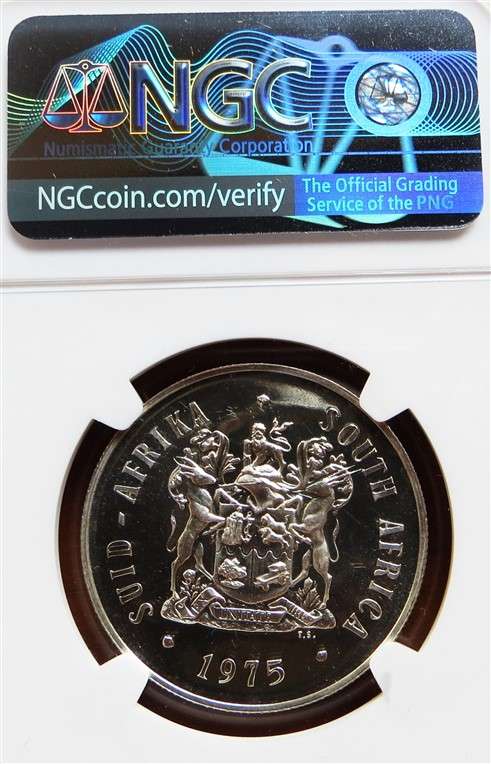 1975 SA Silver R1 NGC PF66 Cameo High Grade - Only 6 Coins Higher