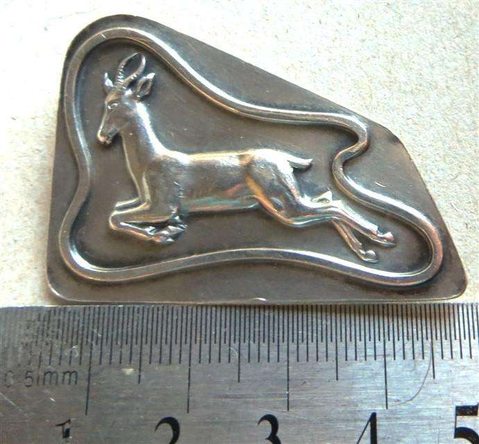 Vintage Springbok Badge - Stamped Pure Silver - Scarce