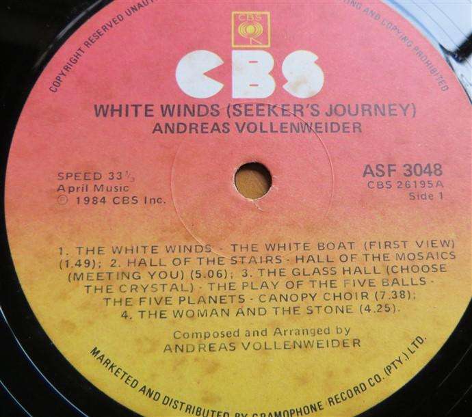 Vintage LP - Andreas Vollenweider - White Winds