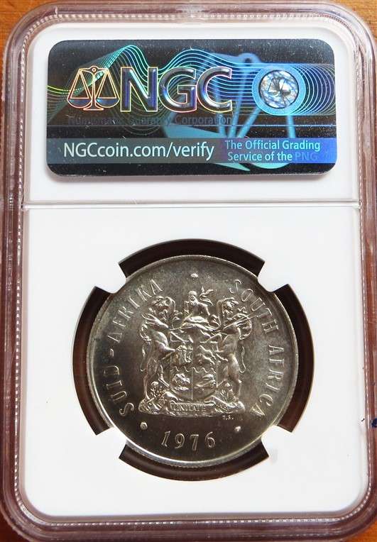 1976 SA Silver R1 NGC PF66 High Grade - Only 8 Coins Higher