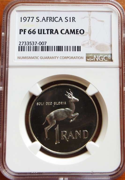 1977 SA Silver R1 NGC PF66UC High Grade