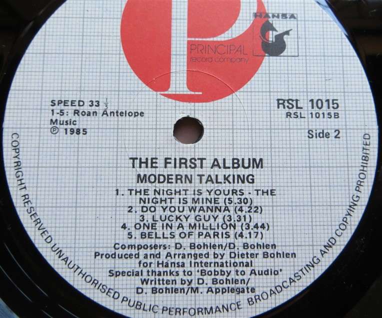 Modern Talking 1st Album Vintage Vinyl LP - VG+