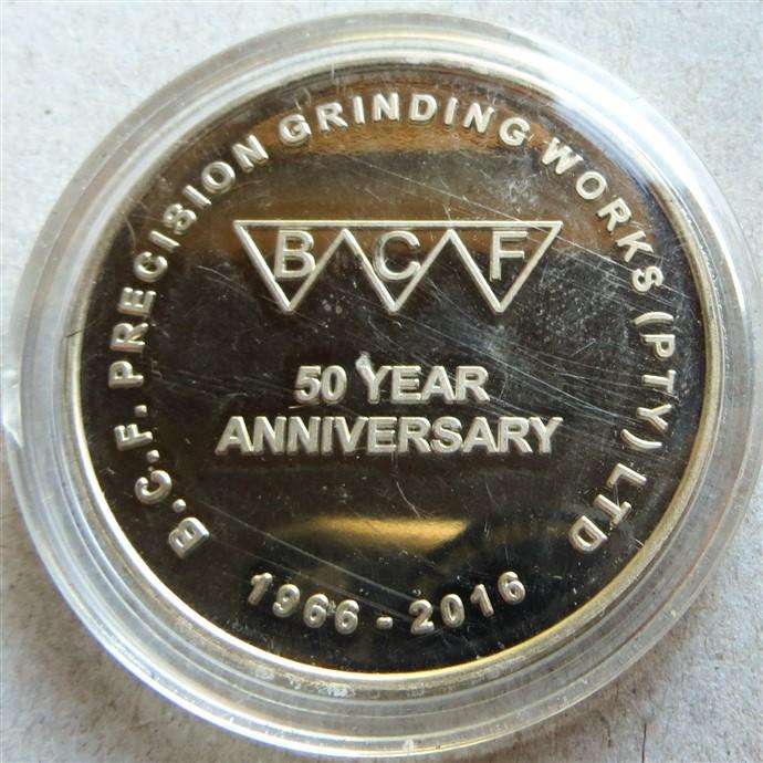 2016 Milestone Achievments Medallion - BCF 50th Crown Size in Capsule