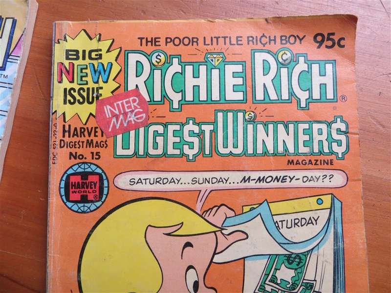 3 x Richie Rich Digest Comics - 1 Bid for All - Used