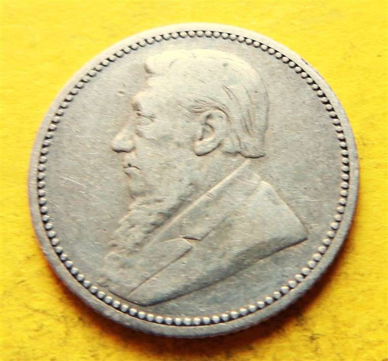 1894 ZAR 0.925 Silver 6d Six Pence Coin